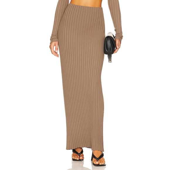 Cotton Citizen 'The Capri' Brown Maxi Skirt Size XS - Picture 1 of 4
